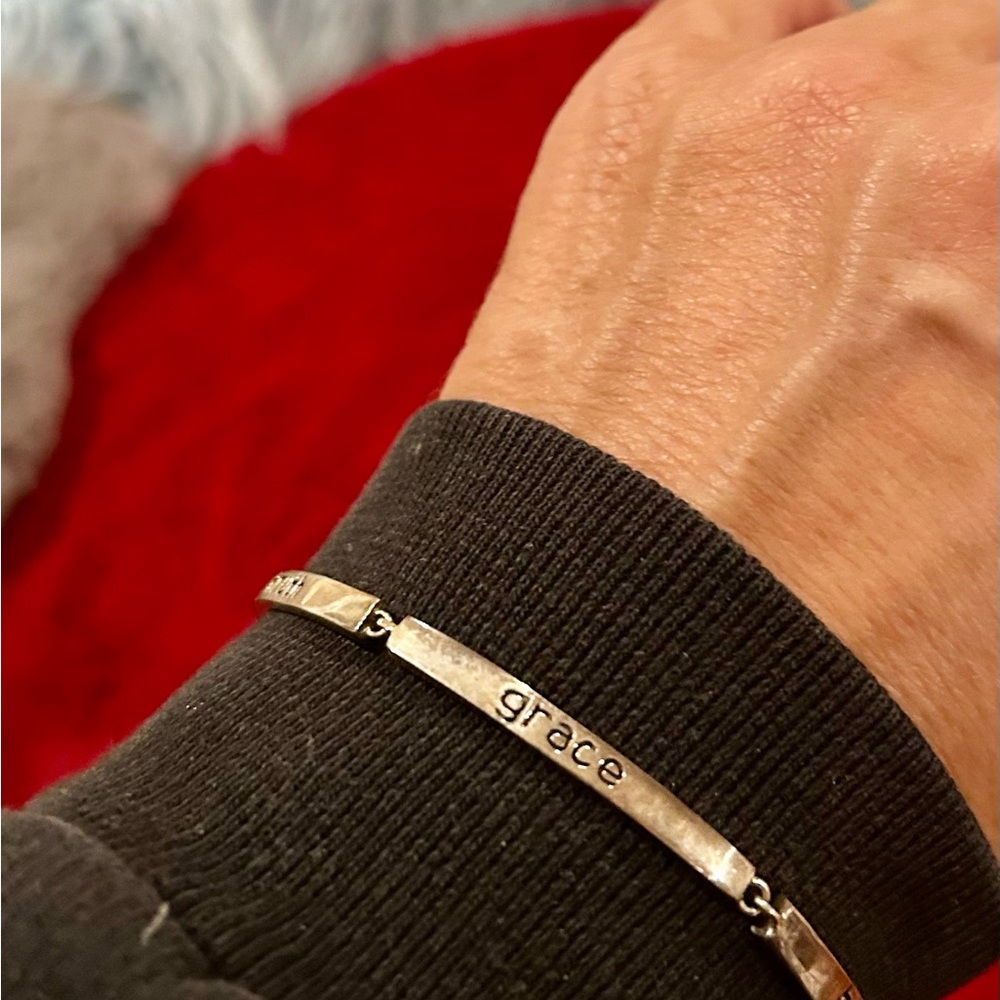 Positive encouragement Silver Bracelet